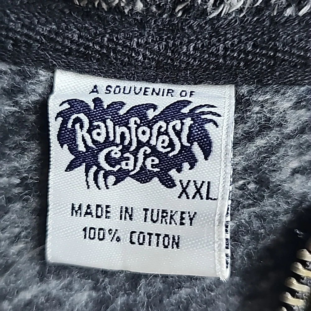 💥HP💥 Rainforest Cafe Full Zip Hoodie Sweatshirt Jacket Size XXL NWT - Picture 12 of 14